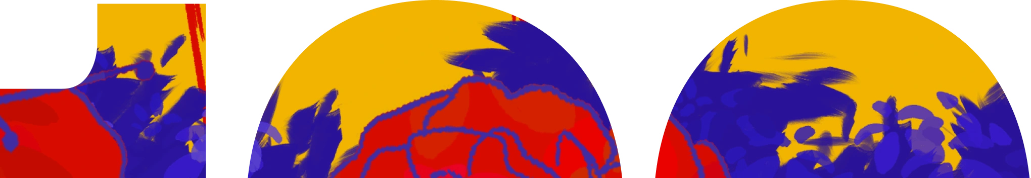 100 graphicly filled with colours